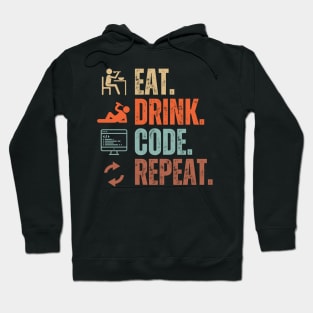 Eat Drink Code Repeat Hoodie